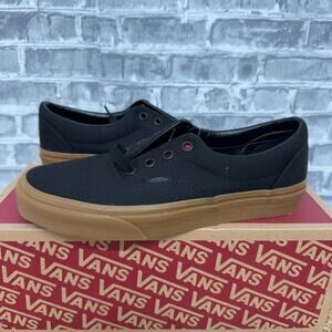 Vans Era Black Classic Gum Shoe VN000W3CDUM Mens Size 5.5 / Womens 7 New